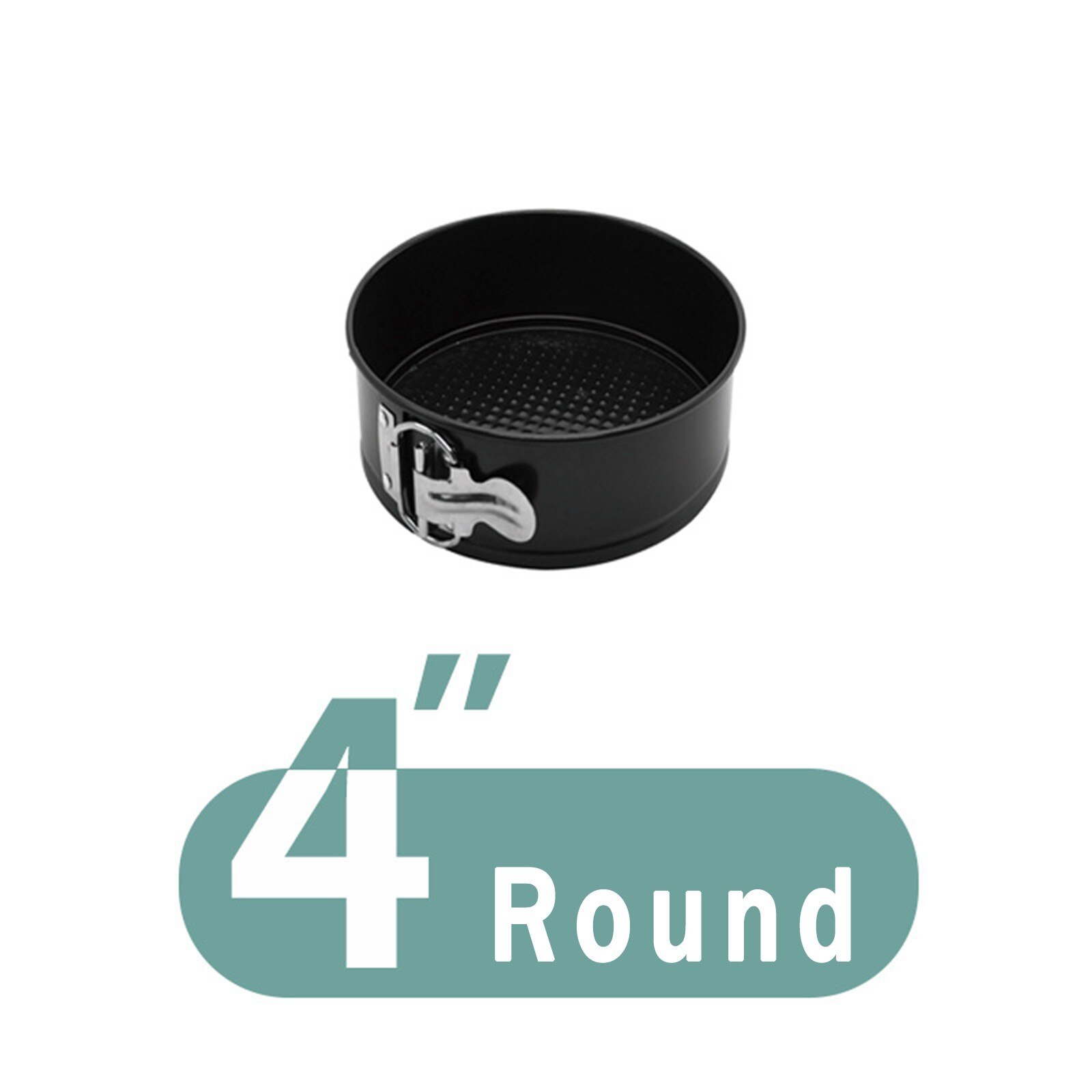 25# 4/7/9/10 Inch Baking Cake Mold Tin Round Cake Baking Pan Nonstick Leakproof Cheesecake Removable Bottom Kitchen Cake Tool: 4 inch