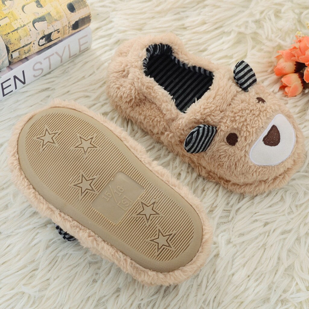 Pantoufles de dessin animé pour bébés | Chaussures chaudes pour bébés en bas âge, pantoufles à semelles souples, pantoufles de fourrure pour enfants, pantoufles pour garçons et filles