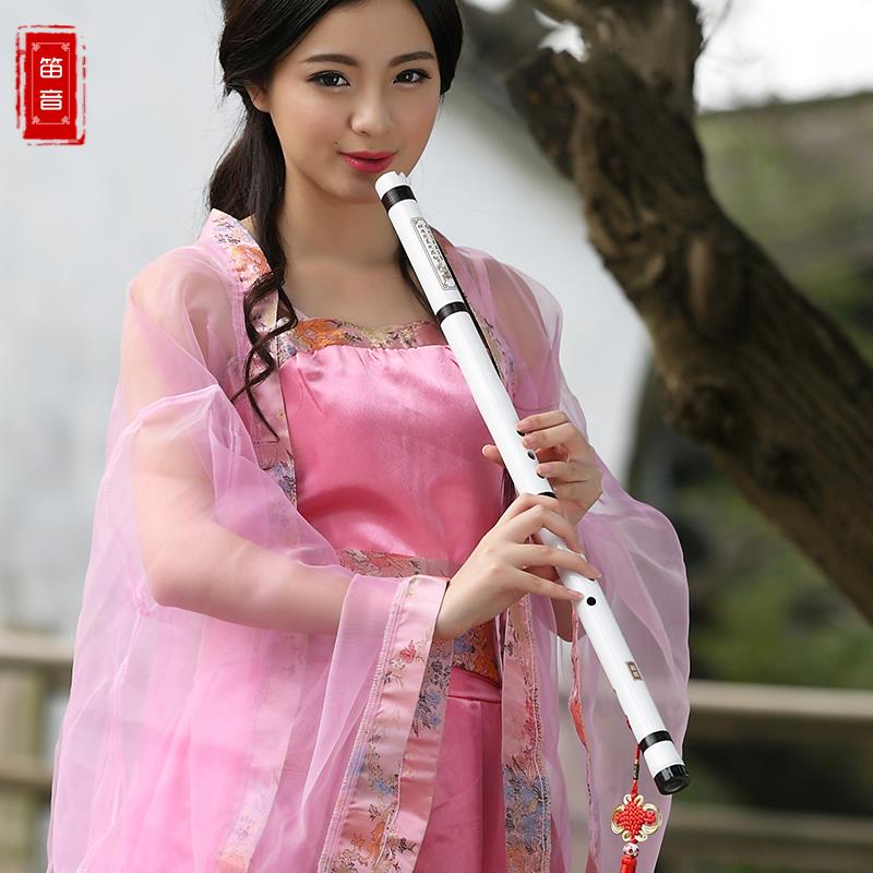 La flûte xiao, instrument pour débutants, violet, bambou, huit trous, une section blanche, fabriquée avec clé F 805 g