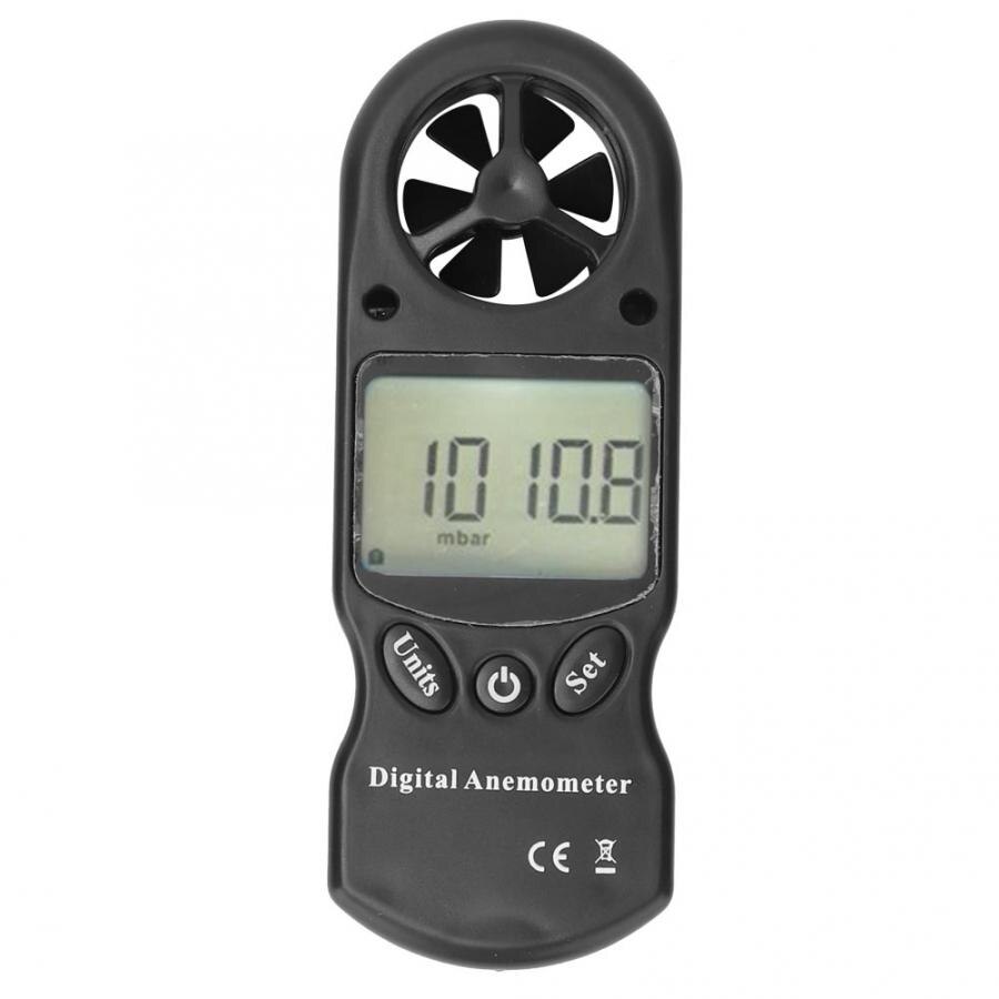 Compteur de vitesse de vent 8-en-1 compteur de vitesse de vent portatif multifonctionnel d'anémomètre numérique portatif