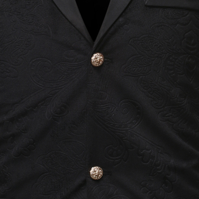 Chaleco de traje de Cachemira para Hombre, ropa Punk con cuello vuelto, a la , para y boda, novedad de
