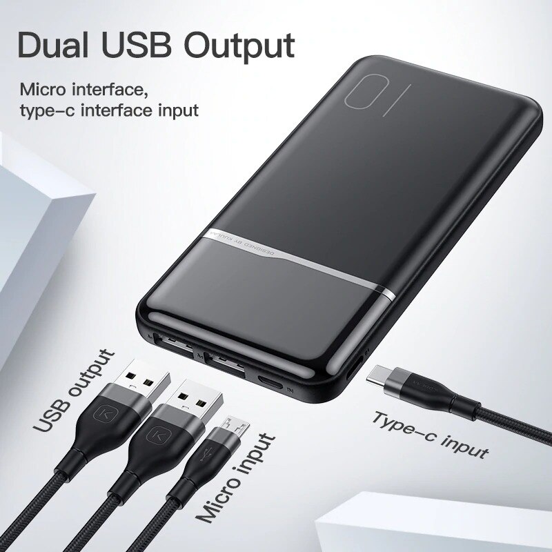 potenza Banca 10000 mAh caricabatterie portatile PowerBank 10000 mAh USB PoverBank caricabatterie esterno per