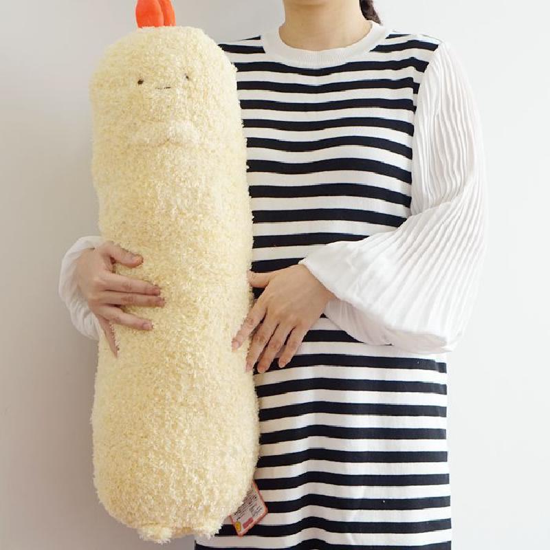 Nouvelle poupée en peluche en peluche dessin animé mignon grande crevette frite longue corps poupée oreiller coussin jouet enfants de noël pour fille garçon