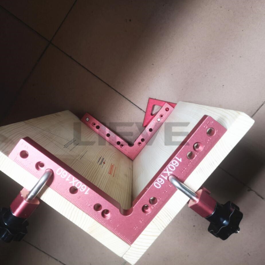 Aluminum Square Right Angle 90 Degree L-shaped Auxiliary Fixture Positioning Panel Fixing Clip Woodworking Carpenter Tools