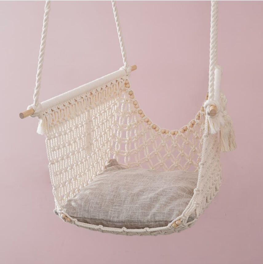 Macramé bébé balançoire nordique bébé balançoires chaise Schaukel Balancoire Bebe enfants suspendus berceau enfant enfants chambre crèche décoration