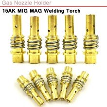 2/5/10Pcs 15AK Gas Nozzle Holder With Nozzle Spring Suitable For MIG/MAG Welding Torch Contact Tip Welding Gun Tool Parts