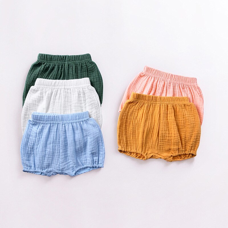 Zomer Baby Chiffon Casual Grote PP Shorts Baby Effen Kleur Katoen Linnen Bloeiers Peuter Meisjes Brood Broek