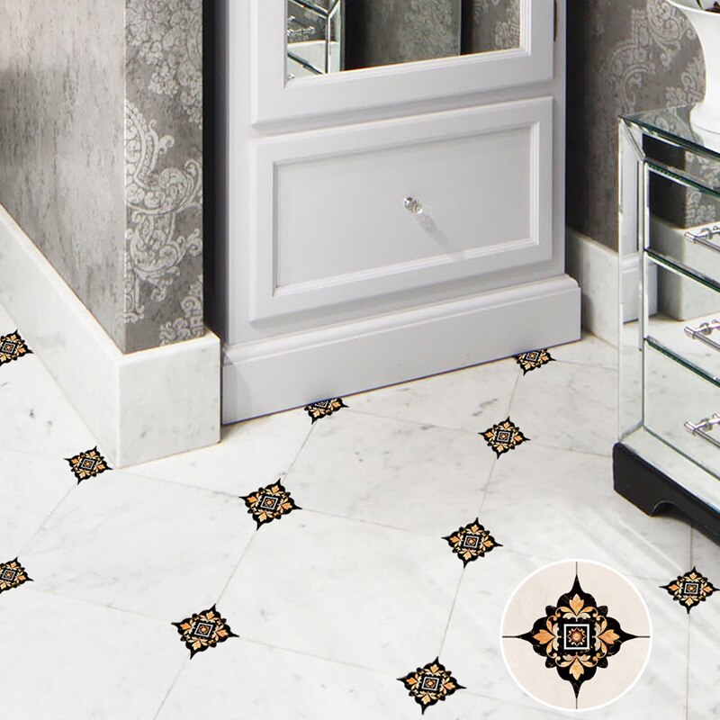 Staraise 36 pièces carrelage autocollant PVC dosseret Applique maison cuisine décor salon multicolore lisse salle de bain cuisine Durable Wa
