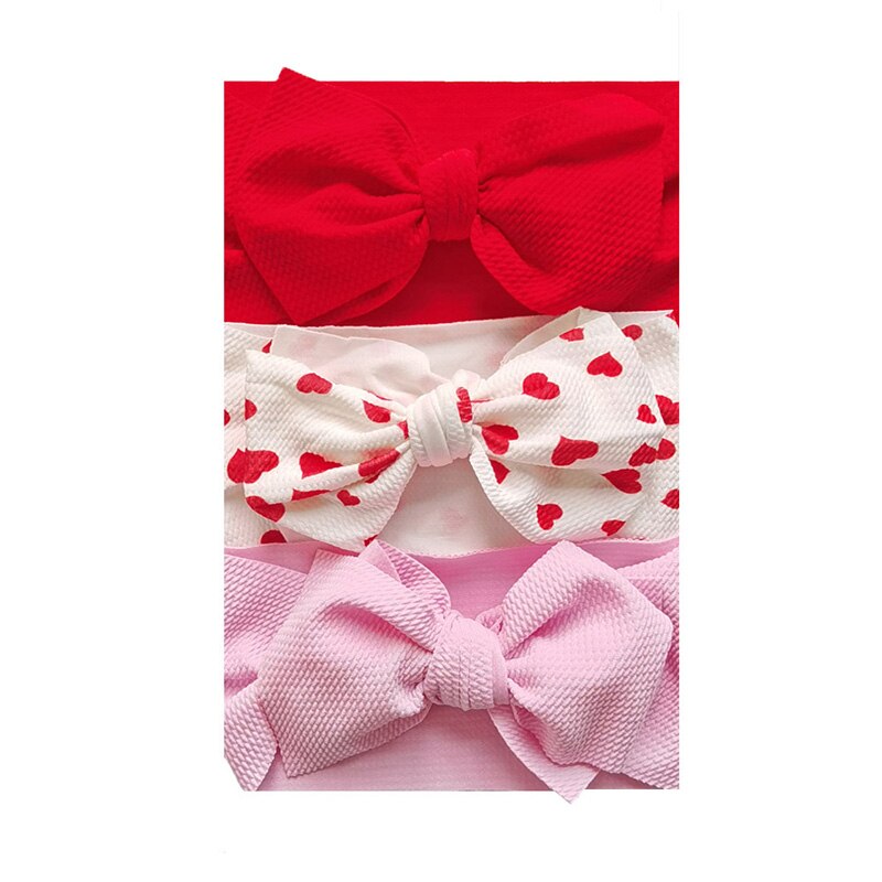 3 Pcs/Set Sweet Princess Baby Headband Flower Big Bows Kids Children Turban Hairbands For Girls Baby Girl Hair Accessories: style 12
