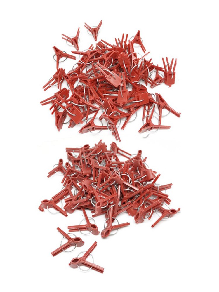 50 Stuks Planten Graft Clips Plastic Bevestiging Bevestiging Armatuur Klem Tuingereedschap Voor Komkommer Aubergine Watermeloen