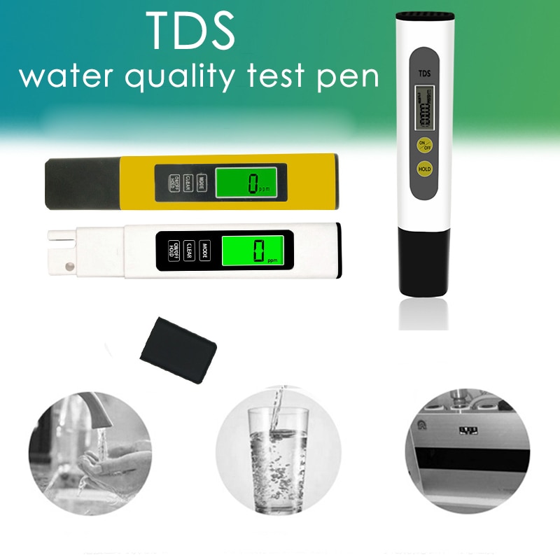 Numérique PH TDS mètre testeur thermomètre stylo pureté de l'eau filtre hydroponique pour Aquarium piscine moniteur d'eau précision 0.1
