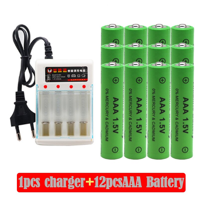 Alkaline 3000mAh 1.5V AAA Alkaline Battery AAA rechargeable battery for Remote Control Toy Batery Smoke alarm with+ charger
