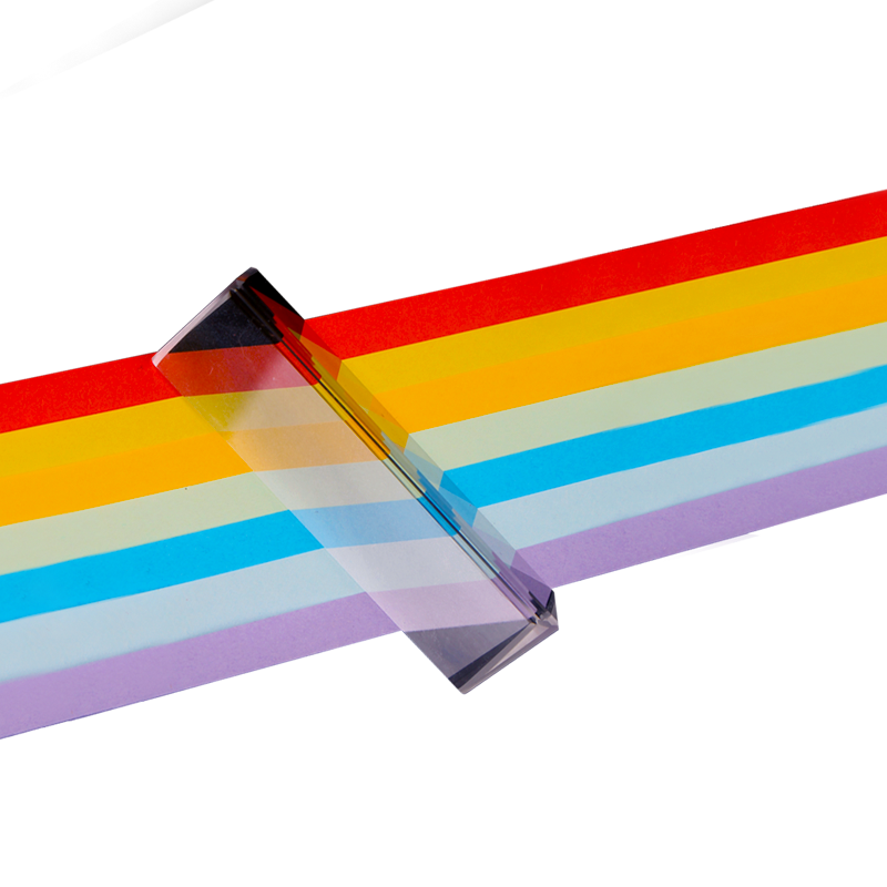 Optical Glass Rainbow Prism 30x30x60mm Teaching Triangle Prisms Colorful Light Shooting Rainbow Effect Photography