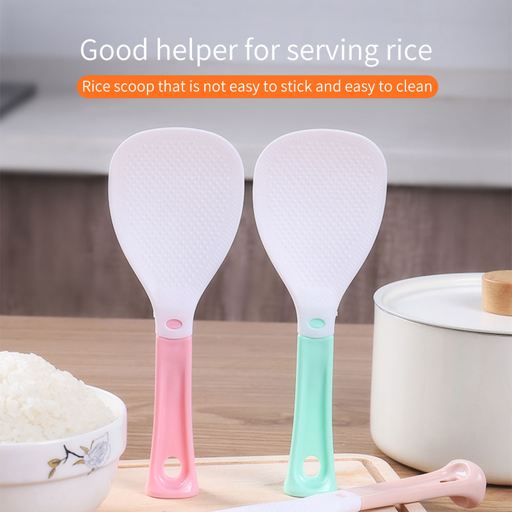 Pala de arroz antiadherente para el hogar, cuchara vertical para servir arroz, cocina, cuchara de arroz suelta, cuchara de cocina, plástico para arroz
