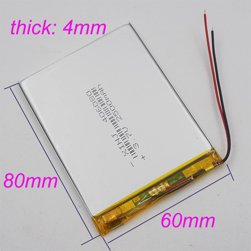 Xinj 3.7v 2500 mah li polymer li po batteri celle 406080 til psp gps bærbar tv videoafspiller plade pda mellem bærbar dvd tablet pc