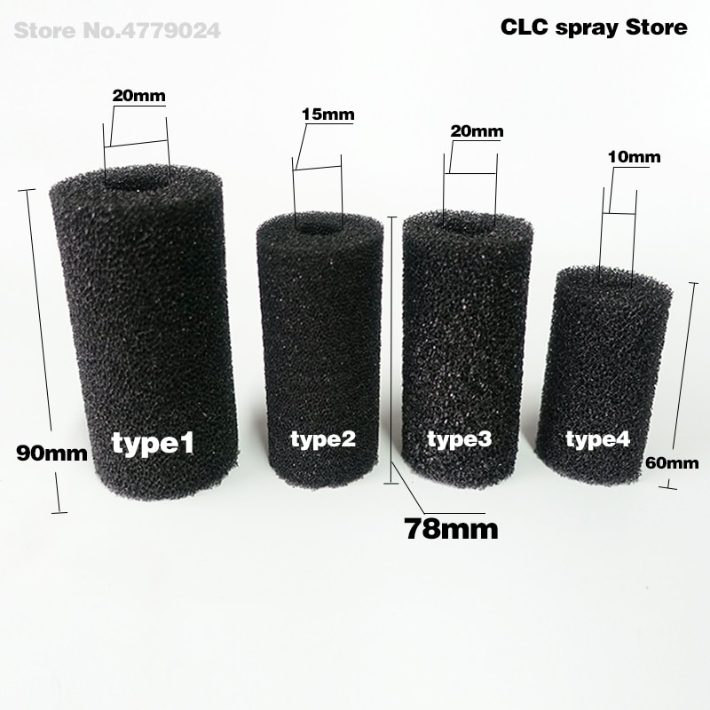 4 tipos se pueden elegir 5 uds esponja para acuario, filtro Protector, cubierta para entrada de tanque de peces, estanque de espuma negra, accesorios de filtros de acuario