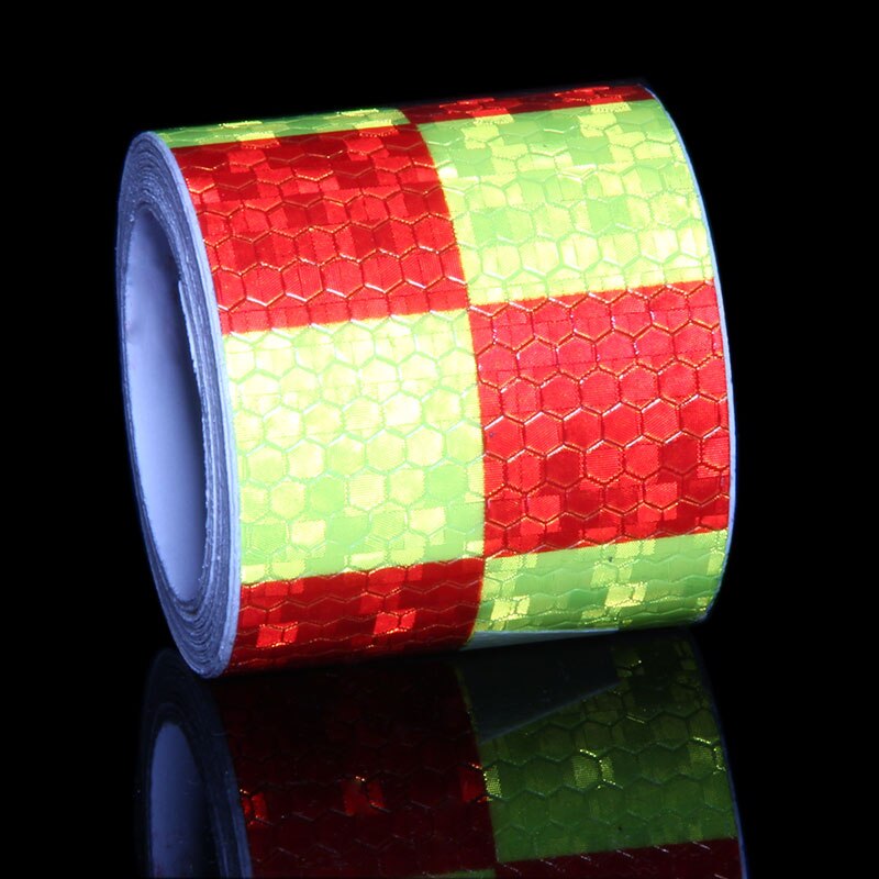 5x300CM Car Reflective Tape Decor Decals Car Warning Safety Reflectante Tape Film Car Reflector Sticker Car Accessories Exterior: flu-red