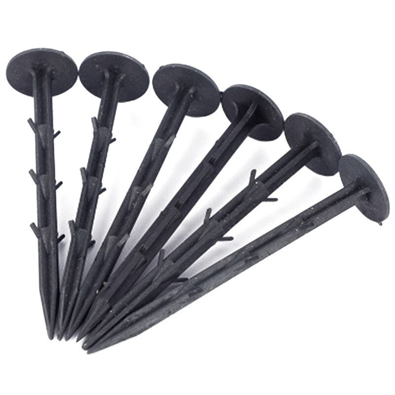 100 stuks spijkers van textiel, gronddoek, insectennetten, plastic spijkers met weerhaken, doe-het-zelf tuingadgets