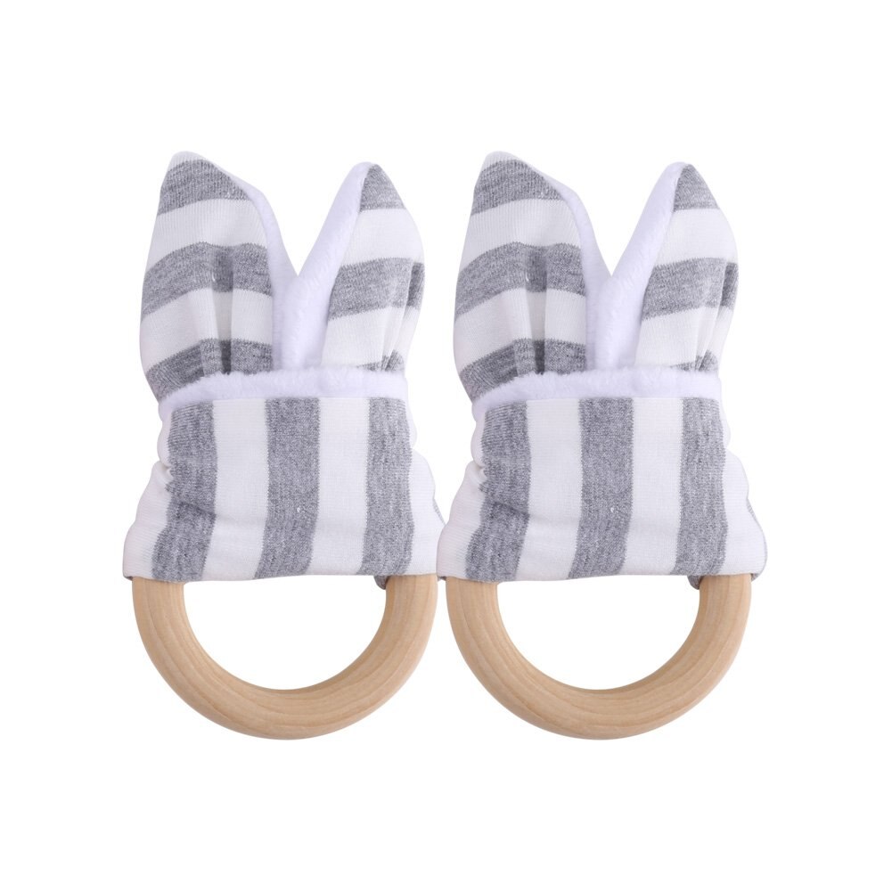 Baby Beißringe Holz Zahnen Ringe Ohr Zahnen Holz Ring Natürliche Holz Hase Ohr Organische Baby BeißRing Spielzeug