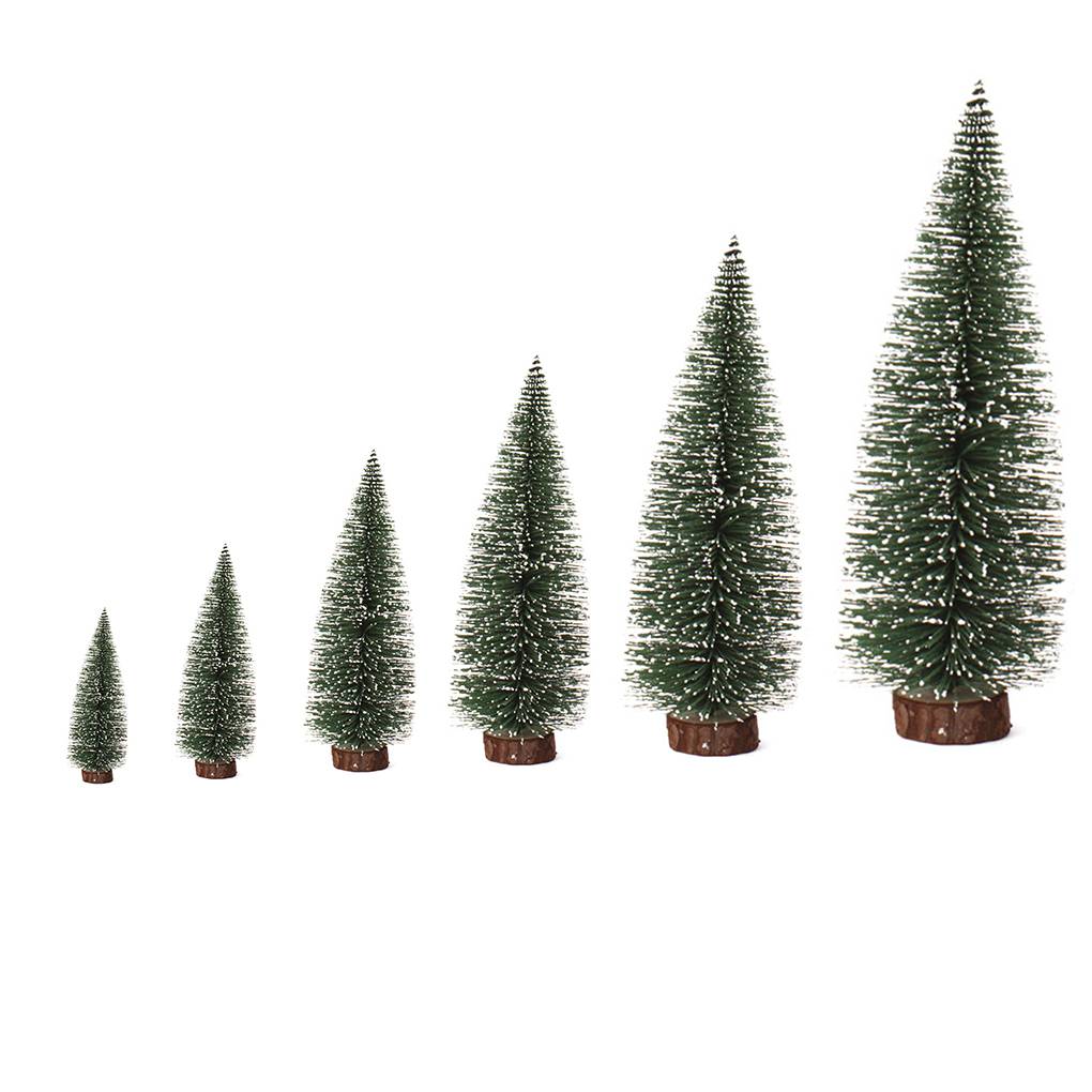 1pcs mini Christmas tree pine needle white cedar flocking stained desktop ornaments shooting props scene decoration Kids