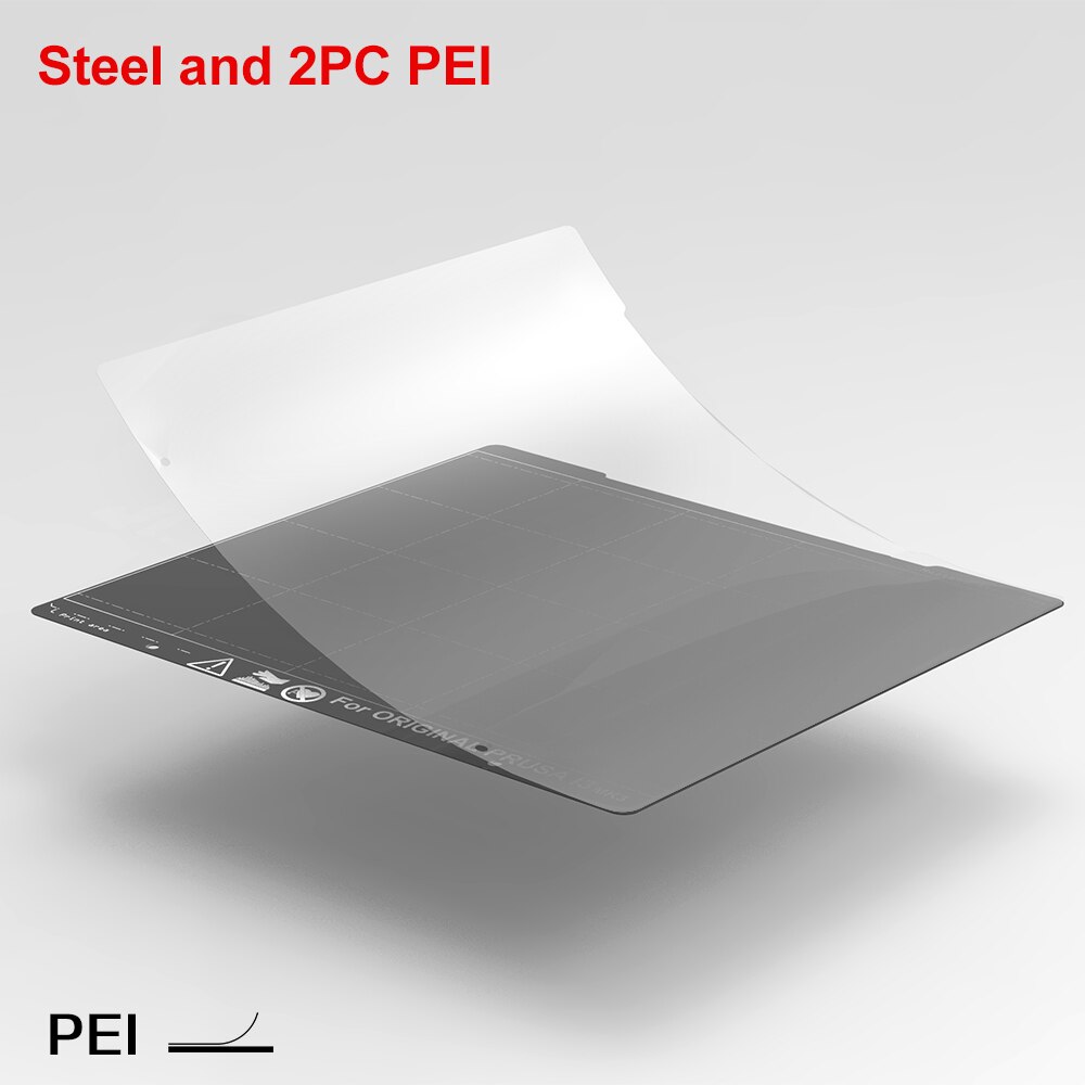 3D Printer Parts Clone I3 MK3 Magnetic Heatbed MK52 24V+MK3 Spring Steel Plate Platform+PEI Sheet for MK3/MK3S Heated Bed Printe: Steel and 2PC PEI