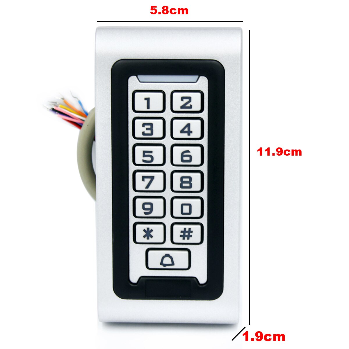 IP67 Waterdichte Backlight Rfid Deur Toegangscontrole Reader Toetsenbord 1000 Gebruikers Deurbel 125Khz Em Card Opener