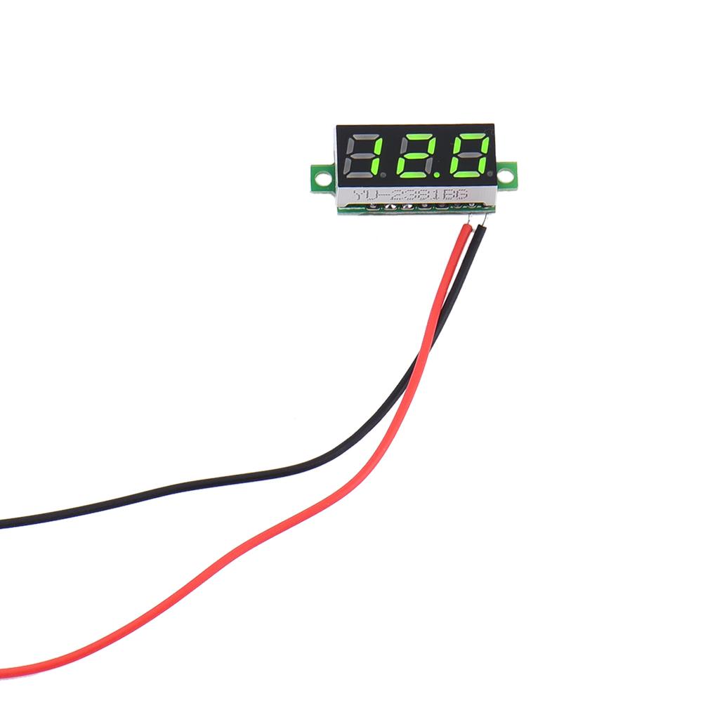 LED Digital Voltage Voltmeter DC 0-30V 2 Wire LED Display Digital Voltmeter #BO: Green