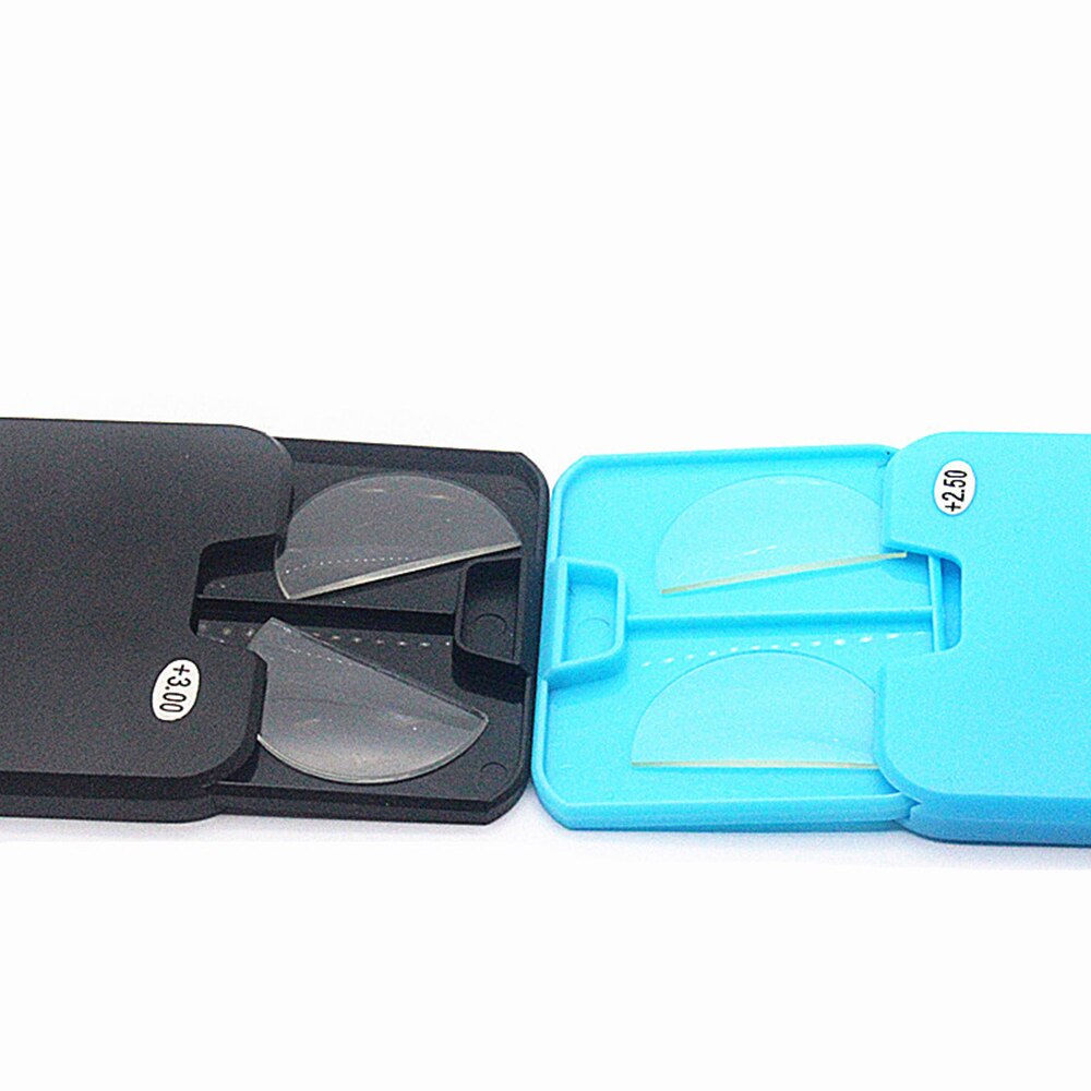 Stick-On Bifocal Reading Lens Mini 2pcs Reading Glasses Men Women's Liquid Silicone Replaceable Presbyopia Lens 1.75