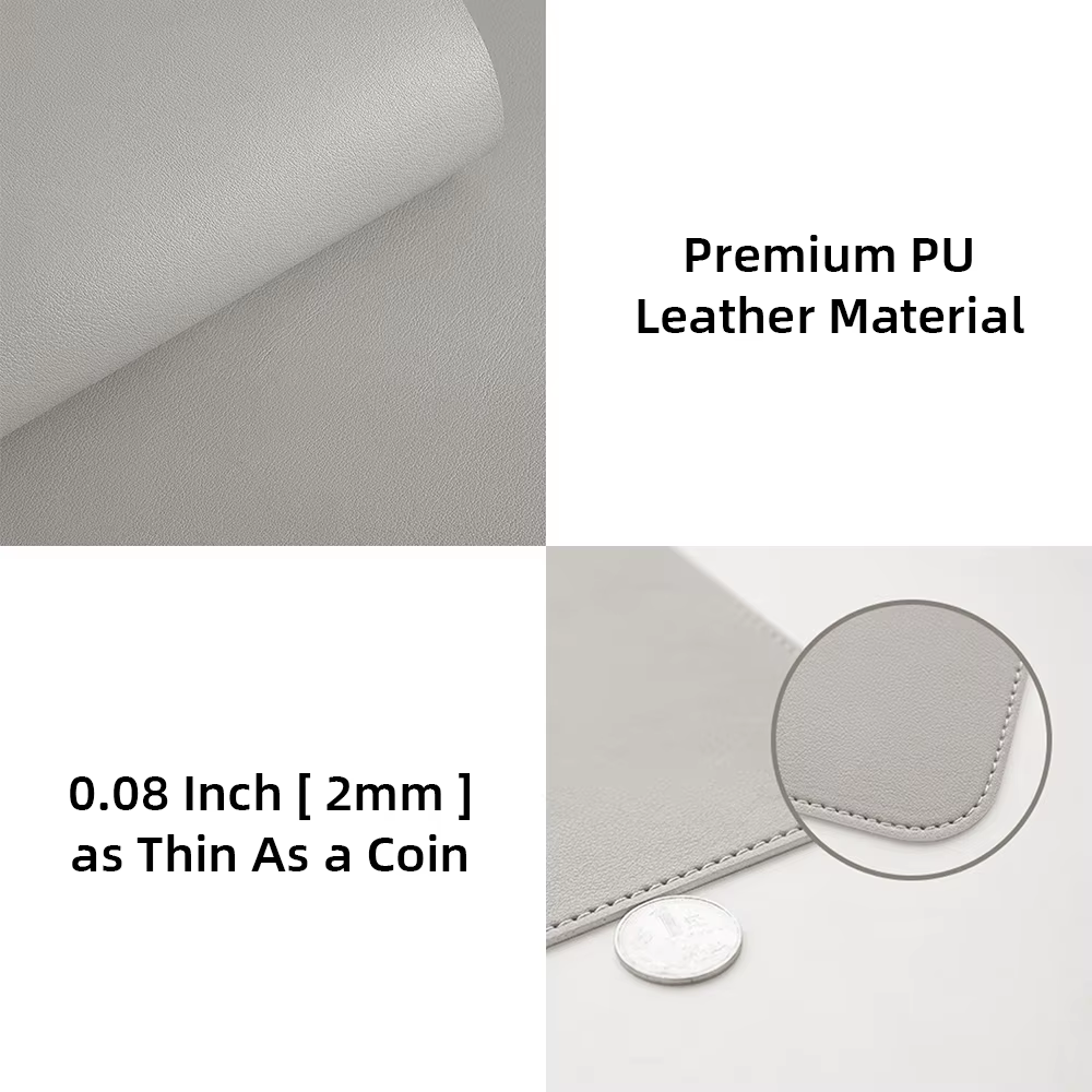 Large Size Office Computer Desk Protector Mat PU Leather Waterproof Non Slip Mouse Pad Desktop Keyboard Desk Pad Gaming Mousepad