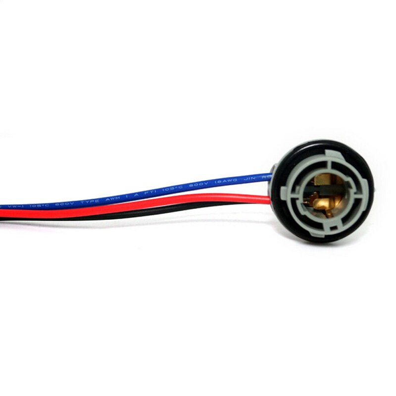 2Pcs 1157 Bulb Socket BAY15D Lamp Holder P21/5W Adapter Base Connector For Brake Light Plastic Car Accessories
