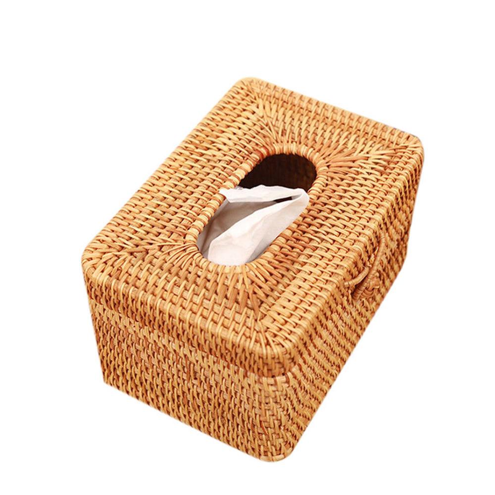 Tissue Box Rack Rectangle Paper Rack Rattan Tissue Box Home Decora... – Grandado