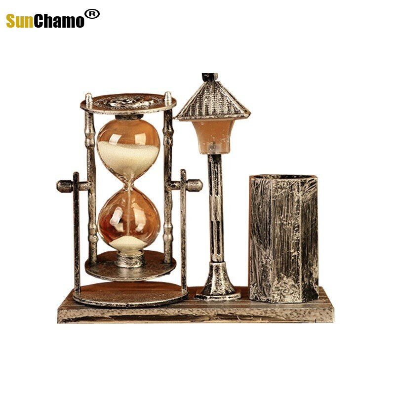 Reloj de arena Vintage para el hogar, decoración de escritorio para estudiantes, luz nocturna, recuerdo, de cumpleaños para niños, reloj de arena, KitchenTimer