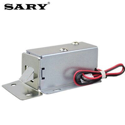 mini wodoodporny zamek elektromagnetyczny DC 12V elektryczny ryglowy mały elektryczny zamek robić drzwi szafy sterowniczej: czarny