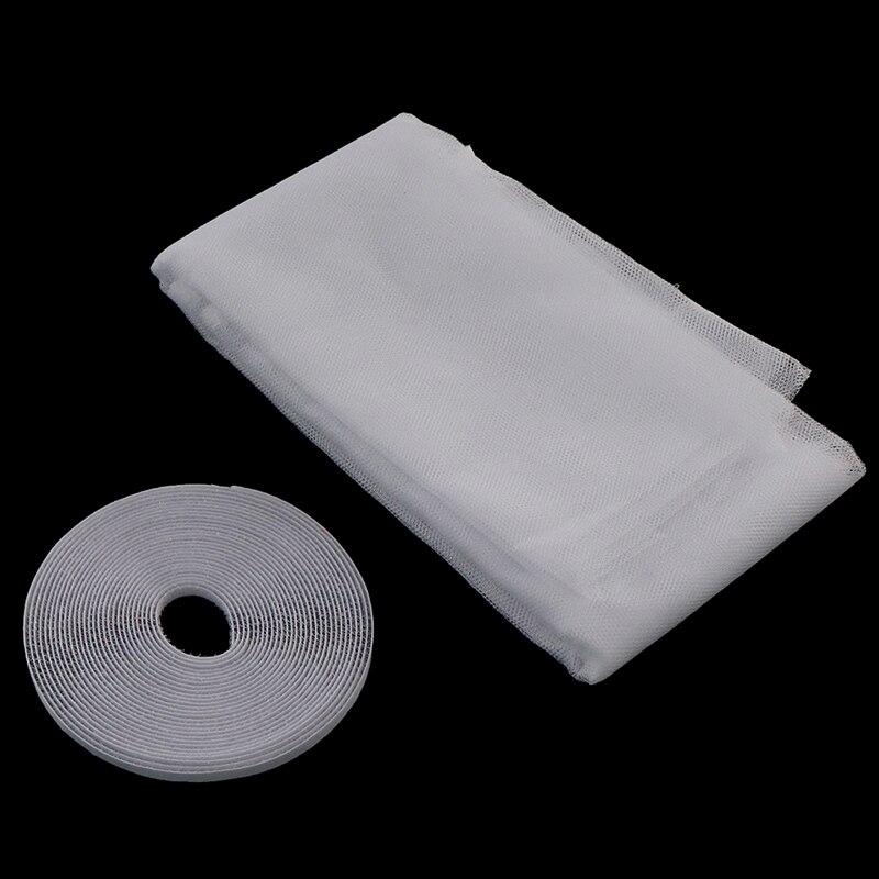 150 x 200cm hvidt flyvende gardin insektnet net selvklæbende myggenet vindue vinduesskærm anti-myg dør fluenet