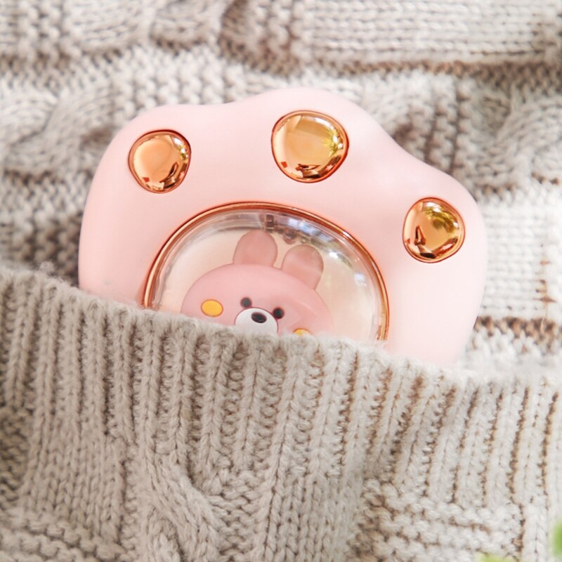 2022 mini scaldamani a forma di artiglio di gatto carino scaldamani elettrico ricaricabile USB per uso invernale da viaggio tutto'aperto