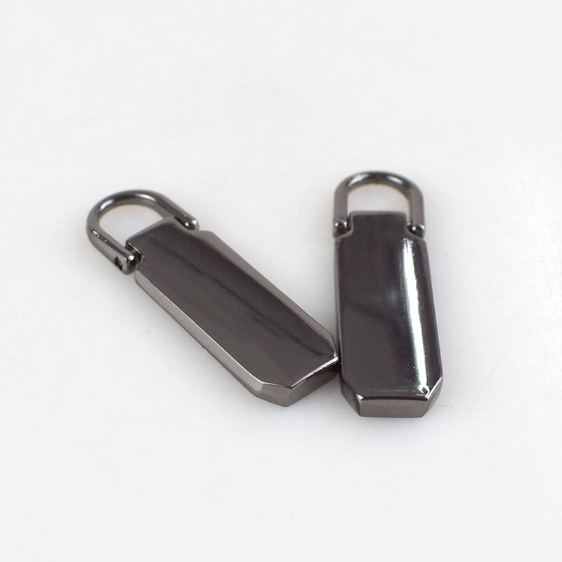 Meetee-tirette métallique détachable 5 pièces | Pour curseurs à fermeture éclair, languette, kit de réparation, bricolage, sacs à couture, tailleur de bagages: gunblack