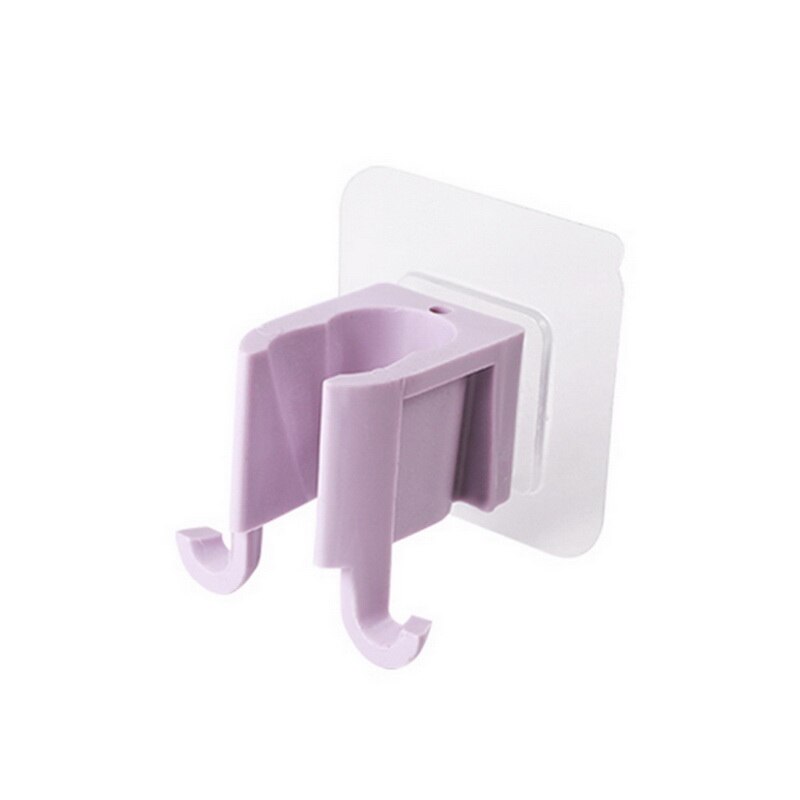 1Pcs Portable Shower Head Shelf Shower Head Rack Self Adhesive Plastic No Punch Shower Sprinkler Holder Bathroom Accessories: purple