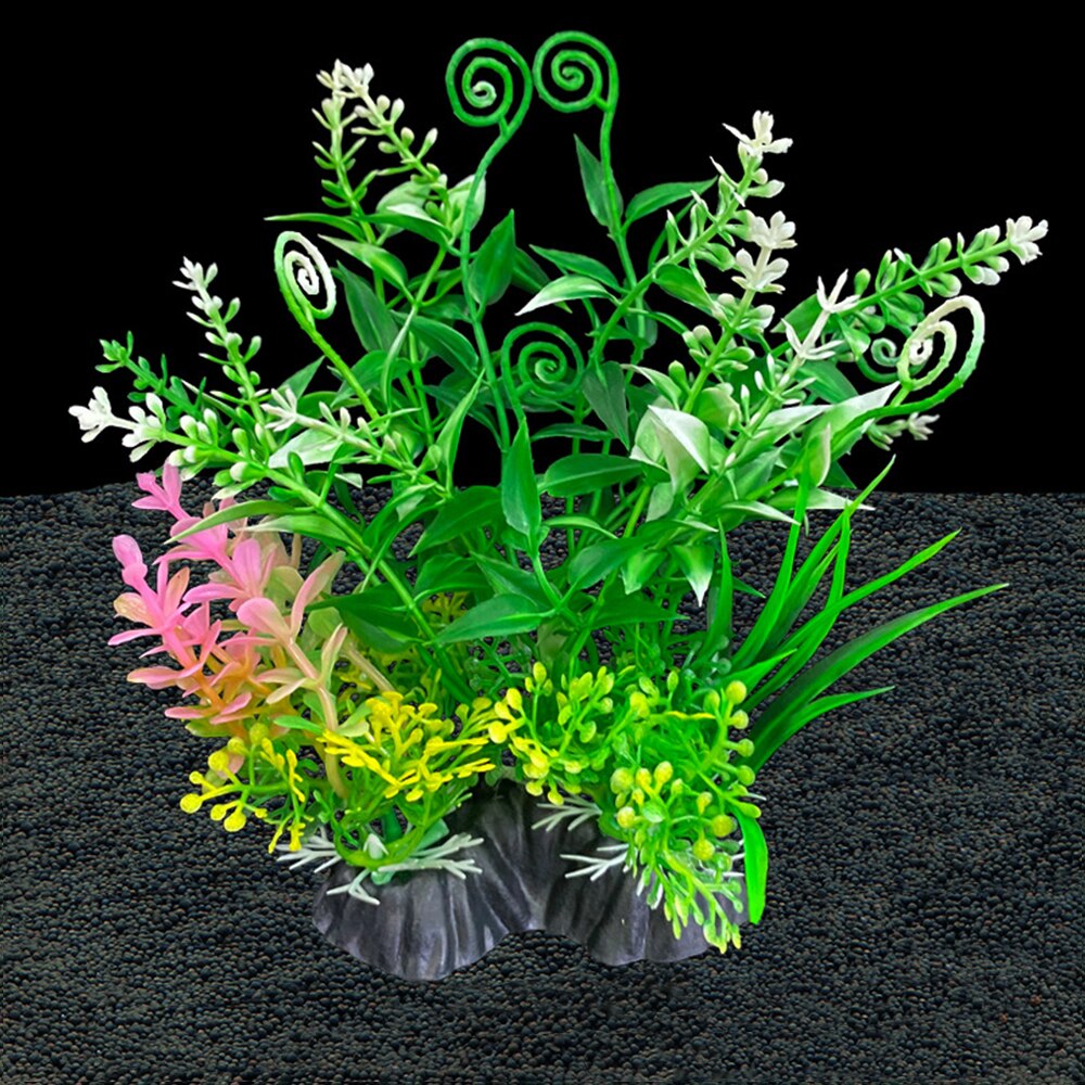 Simulatie kunstplanten decor water ornament plant aquarium 14cm decoratie