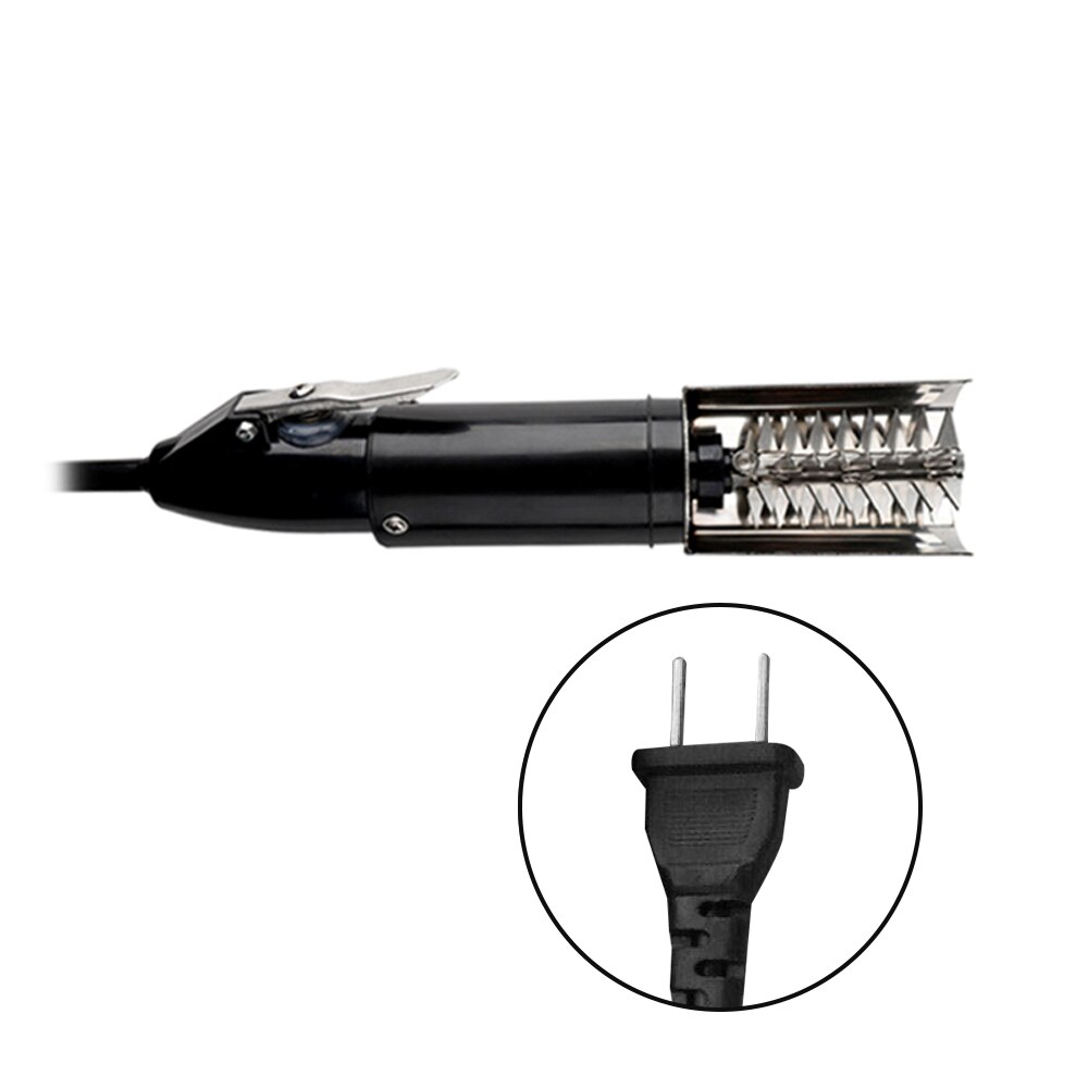 Useful Electric Fish Scaler Fishing Scalers Clean Fish Remover Cleaner Descaler Waterproof Scraper Seafood Tools: US plug black