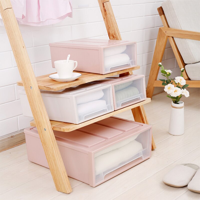 Storage cabinet drawer high-strength plastic storage box bedroom household storage box transparent storage cabinet A10951
