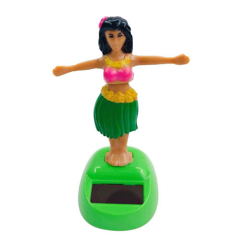 Car Decoration Dancing Doll Car Accessories Solar Power Toy Shaking Head Hawaii Swinging Animated Girl Car Ornament Car-styling: J