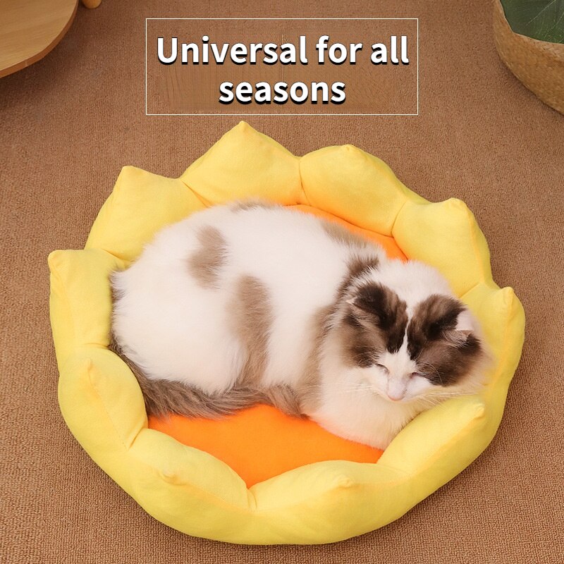 Pet four seasons universal bed cat and dog warm sleeping pad kitten and puppy crown shape nest kennel pet supplies