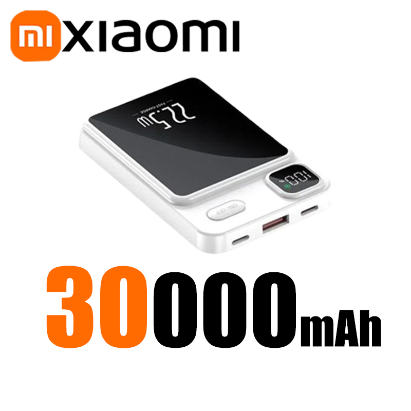 Xiaomi 50000mAh Magnetic Wireless Charger Power Bank Magsafe External Battery Super Fast Charging PowerBank For iPhone 15 16: Blue