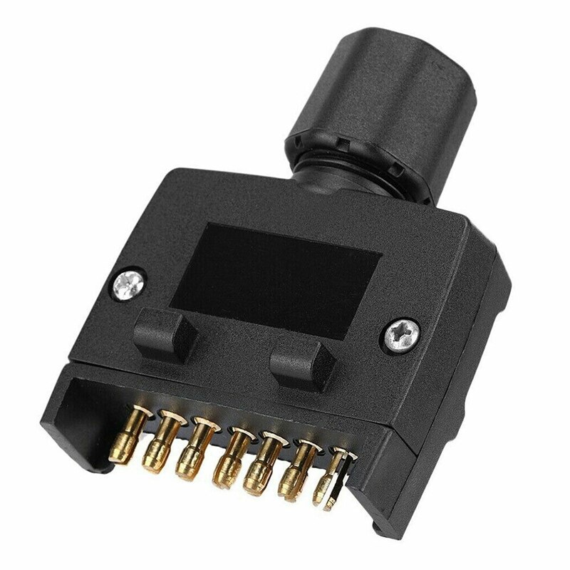 5 x enchufe de remolque 7 Pin plano macho rectangular caravana remolque barco remolque Parte
