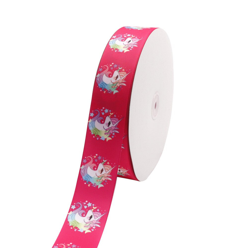 IBOWS 38mm Cartoon Grosgrain Band Regnbåge Enhörning Tryckt Band DIY Håraccessoarer Förpackning Festdekoration 5yards: 3