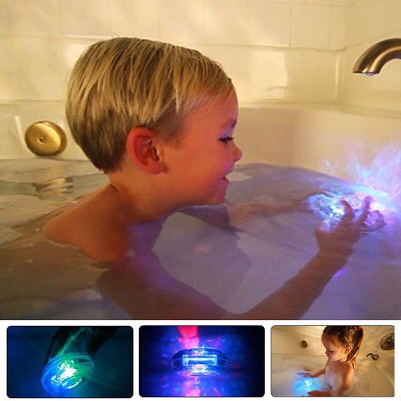 children&#39;s bath floating light toy bathtub light underwater light waterproof colorful LED light toy swimming bath toy