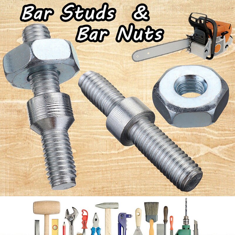 Stålstang og møtrik kit til stihl motorsav 024 026 ms260 028 031 032 motorer
