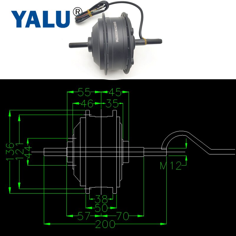 36V 250W Electric Bicycle Hub Motor for ebike fat bike rear drive hub wheel brushless motor can fit disc brake and freewheel