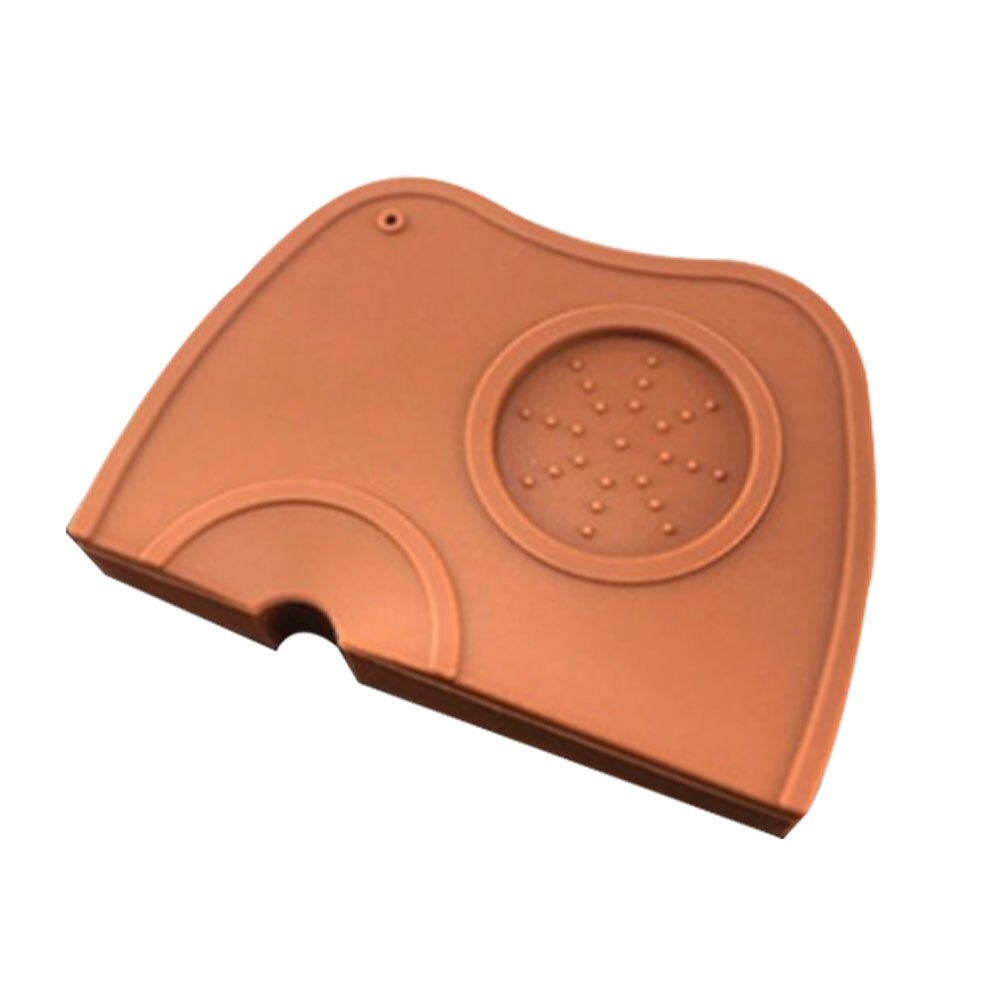 Anti-skli matte espresso latte art penn tamper tamping holder pad slipe matte hjørnematte barista kaffe te bar verktøy: Brun l