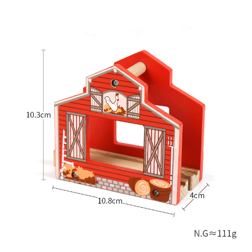 1PC di trasporto di Legno Pista del Treno Accessori Parcheggio Stazione Ferroviaria Fit per Thomas Biro Più Tracce Giocattoli Educativi per I Bambini: Viola